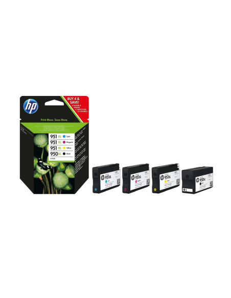 HP - 950XL/951XL - C2P43AE - Pack de 4 cartouches d'encre - noir, cyan, magenta, jaune - produit d'origine - 1500 pages noir - 2300 pages couleur