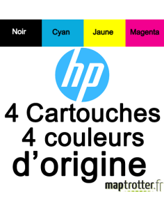HP 950XL/951XL Combo Pack pack de 4 - haute capacité - noir, couleur (cyan, magenta, jaune) - originale - cartouche d'encre - 15
