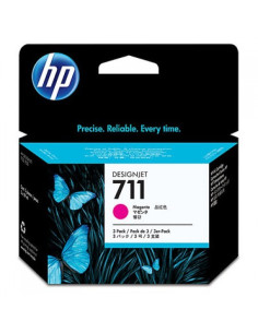  HP - N°711 - Pack de 3 cartouches d'encre magenta - CZ135A  2