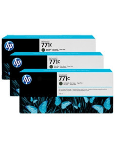 HP - B6Y31A - 771 - Pack de 3 cartouches d'encre noire mat - produit d'origine - 3 x 775 ml 2