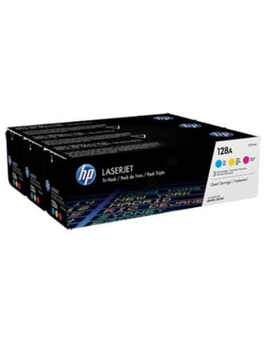 HP - CF371AM - 128A - Pack de 3 toners: cyan, magenta, jaune- produit d'origine - 1 300 pages