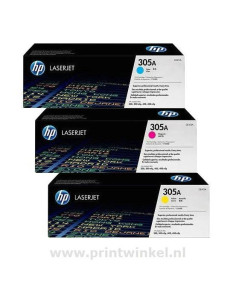  HP - 305A - Pack de 3 toners: cyan, magenta, jaune - 2600 pages - CF370AM  2