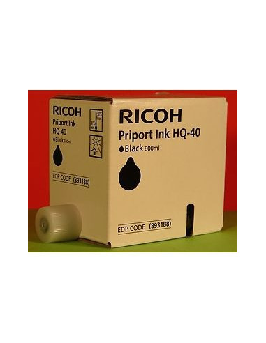 Ricoh - 817225 - 893188 - 1 Boîte de 5 cartouches d' encre noire  - produit d'origine - Type HQ40 - 9400 pages par cartouche