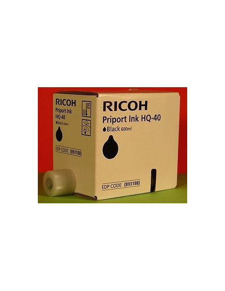 Ricoh - 817225 - 893188 - 1 Boîte de 5 cartouches d' encre noire  - produit d'origine - Type HQ40 - 9400 pages par cartouche