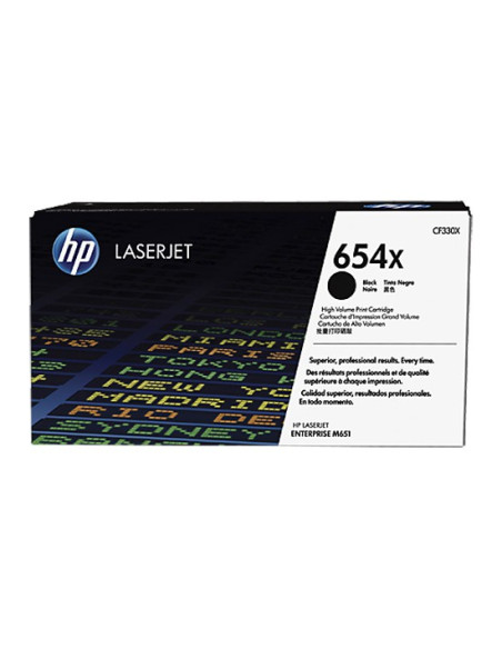 HP - CF330X - 654X - Toner noir - produit d'origine - 20 500 pages