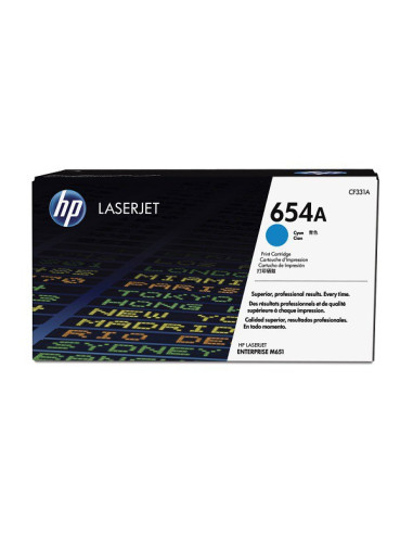 HP - CF331A - 653A - Toner cyan - produit d'origine  - 15 000 pages