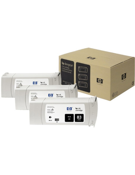 HP - C5073A - 83 - Pack de 3 cartouches d'encre cyan - produit d'origine - 680 ml 