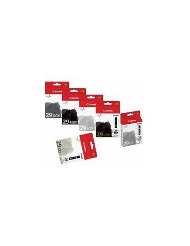 Canon - PGI-29 - Pack de 6 Cartouches d'encre couleur: MBK/PBK/DGY/GY/LGY/CO - produit d'origine - 4868B018