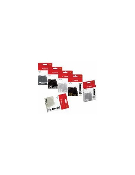Canon - PGI-29 - Pack de 6 Cartouches d'encre couleur: MBK/PBK/DGY/GY/LGY/CO - produit d'origine - 4868B018