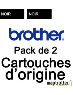  Brother - LC123BK - Pack de 2 cartouches noires - 600 pages       