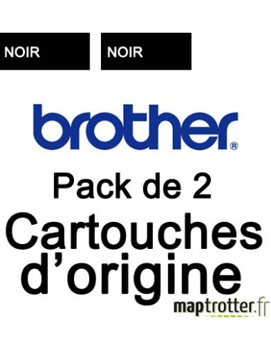  Brother - LC123BK - Pack de 2 cartouches noires - 600 pages       