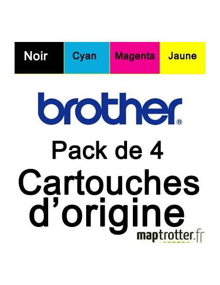 Brother - LC-229XLVALBP - Pack de 4 cartouches d'encre - produit d'origne (BK/C/M/Y)