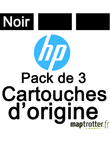  HP - N°90 - Pack de 3 cartouches d'encre noire - 775ml - C5095A 