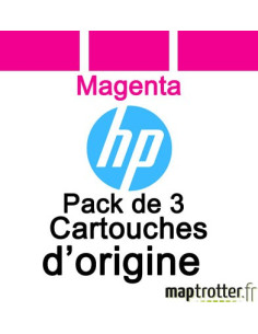  HP - N°83 - Pack de 3  Cartouches d'encre  magenta - 680ml - C5074A 