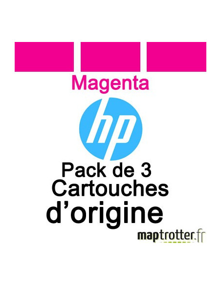  HP - N°771 - Pack de 3 cartouches d'encre magenta - 3 x 775 ml - B6Y33A  