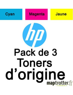  HP - 128A - Pack de 3 toners: cyan, magenta, jaune - CF371AM -1300 pages 