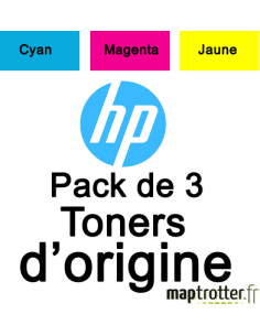  HP - 305A - Pack de 3 toners: cyan, magenta, jaune - 2600 pages - CF370AM 