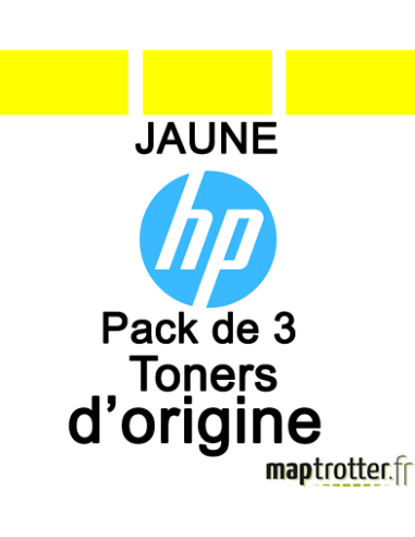  HP - 90 - Pack de 3 toners jaunes - C5085A - 400ml x 3 