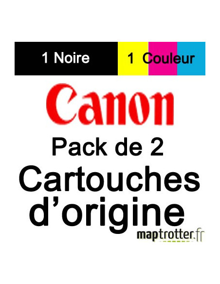  Canon - PG- 545/CL- 546 - Pack de 2 cartouches d'encre :1 noire, 1 couleur - 180 pages - 8287B006 