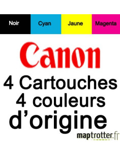 Canon - CLI-551CMYBK - Pack de 4 cartouches d'encre: cyan/jaune/magenta/ noire - 6509B009 