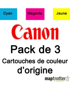  Canon - BCI-6CMY - Pack de 3 cartouches cyan, magenta, jaune - 4706A029 