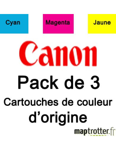  Canon - BCI-6CMY - Pack de 3 cartouches cyan, magenta, jaune - 4706A029 