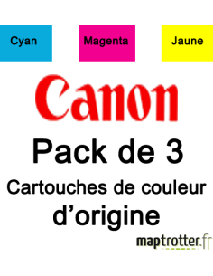  Canon - CLI-526CMY - Pack de 3 cartouches d'encre cyan/magenta/ jaune - 4541B009 