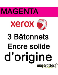  Xerox - 108R00724 - Cartouche d'encre solide - magenta - d'origine - 3 bâtonnets - 3400 pages au total 