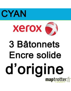  Xerox - 108R00723 - Cartouche d'encre solide - cyan - d'origine - 3 bâtonnets - 3400 pages au total 