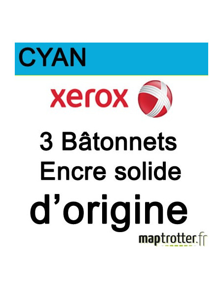  Xerox - 108R00723 - Cartouche d'encre solide - cyan - d'origine - 3 bâtonnets - 3400 pages au total 