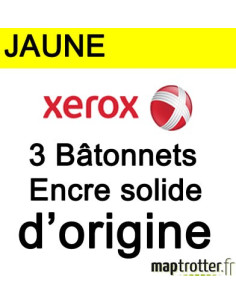  Xerox - 108R00725 - Cartouche d'encre solide - jaune - d'origine - 3 bâtonnets - 3400 pages au total 