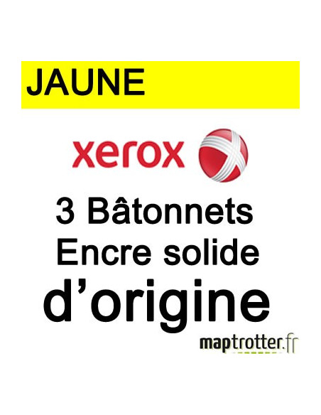  Xerox - 108R00725 - Cartouche d'encre solide - jaune - d'origine - 3 bâtonnets - 3400 pages au total 