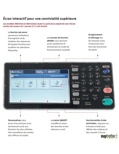 OKI - MB492dn - Imprimante Multifonctions (Impression - Copieur - Scanner - Fax) Laser - Noir et blanc - A4 - recto verso 