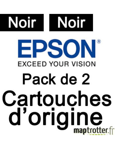  Epson - T0711H - Cartouches d'encre  noire - Double pack - série  Girafe  - C13T07114H10 