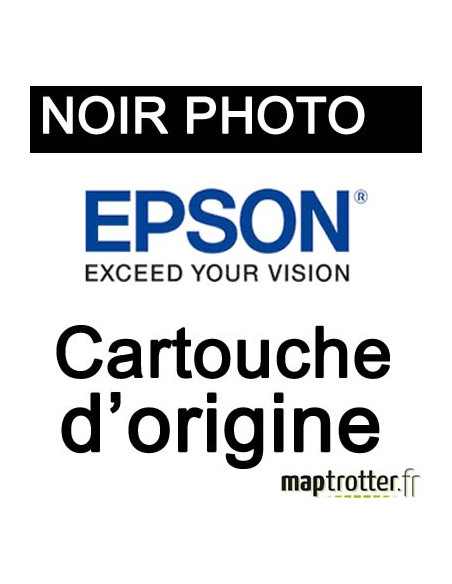 Epson - T6121 - Cartouche d'encre noire photo - produit d'origine - C13T612100
