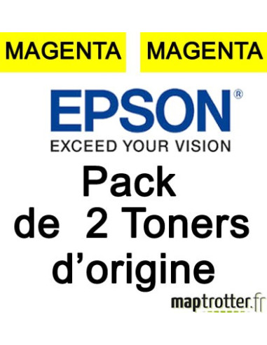  Epson - S050606 - Pack 2 toners jaunes - 7500 pages x 2 - C13S050606 
