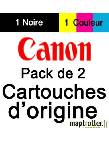 Canon - PG-40 + CL-41 - 2 Cartouches d'encre (1 noire + 1 couleur) - produit d'origine - 0615B043