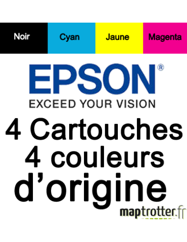  Epson - T0615 - Multipack - Cartouche d'encre   N, C, M, J - série Ourson - C13T06154010 