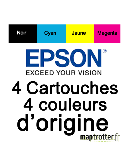  Epson - T0615 - Multipack - Cartouche d'encre   N, C, M, J - série Ourson - C13T06154010 