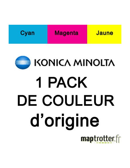 Konica minolta - A0DKJ51 - Toner cyan, jaune, magenta - d'origne - 4 000 pages