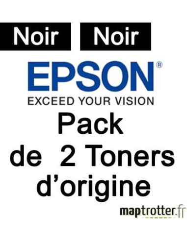 Epson - S050751 - Pack de 2 - Toner noir - produit d'origine - 7300 pages x 2 - C13S050751