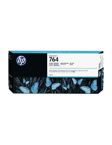 HP - C1Q17A - 764 - Cartouche d'encre noire photo - produit d'origine - 300 ml