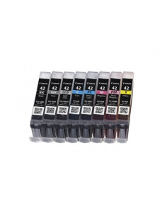 Canon - CLI-42 P8 - Pack de 8 cartouches d'encre: noire/gris / gris clair / cyan / magenta/ jaune / photo cyan / photo mag - produit d'origine