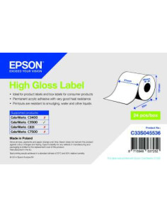 Epson - Rouleau d'étiquette Continu Glossy 51mmx33m - C33S045536