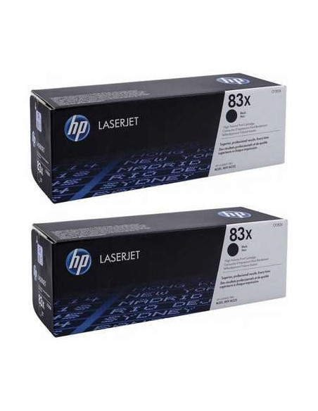 HP 83X LaserJet, lot de 2 cartouches de toner grande capacitÃ© authentiques, noir