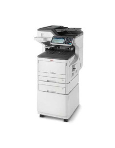 OKI - MC853dnct - Multifonction (Imprimante - copie - scanner - fax) laser - couleur - A3 - recto-V, reseau, 2è bac + Meuble support avec rangement - 23 ppm 2