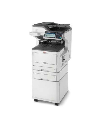 OKI - MC853dnct - Multifonction (Imprimante - copie - scanner - fax) laser - couleur - A3 - recto-V, reseau, 2è bac + Meuble support avec rangement - 23 ppm