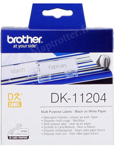 Brother - DK-11204 - Etiquettes multi-usages (17 x 54 mm) papier - 400 étiquettes  2