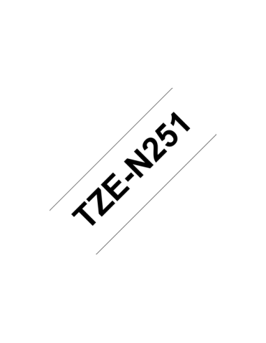 Brother - TZE-N251 - Ruban - Noir/Blanc - 24 mm - Rouleau (2,4 cm x 8 m) - non laminé adhésif