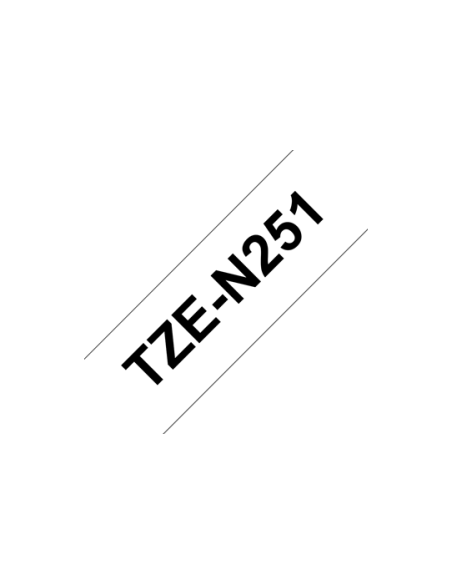 Brother - TZE-N251 - Ruban - Noir/Blanc - 24 mm - Rouleau (2,4 cm x 8 m) - non laminé adhésif